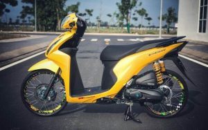 dán xe Vision màu vàng