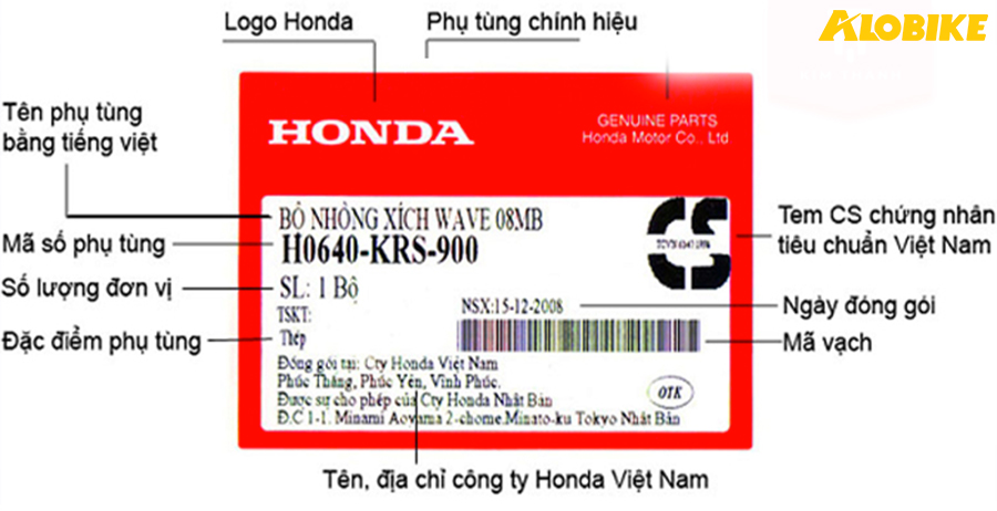 cách phân biệt phụ tùng chính hãng