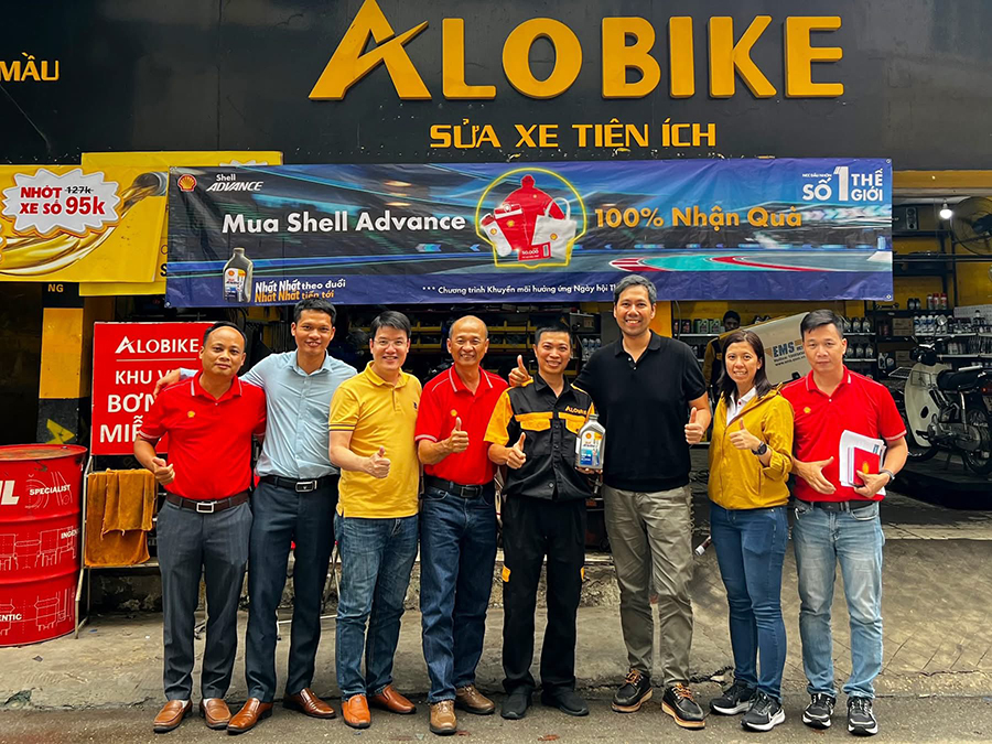 lãnh đạo dầu shell đến thăm alobike